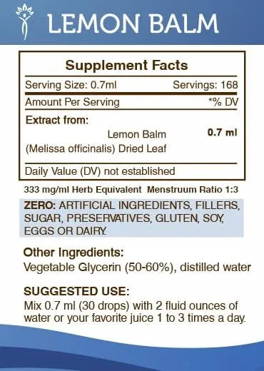SECRETS OF THE TRIBE - Secrets of the Tribe Lemon Balm Tincture 4 Fl.Oz. - The Red Vitamin MX - Suplementos Alimenticios - {{ shop.shopifyCountryName }}
