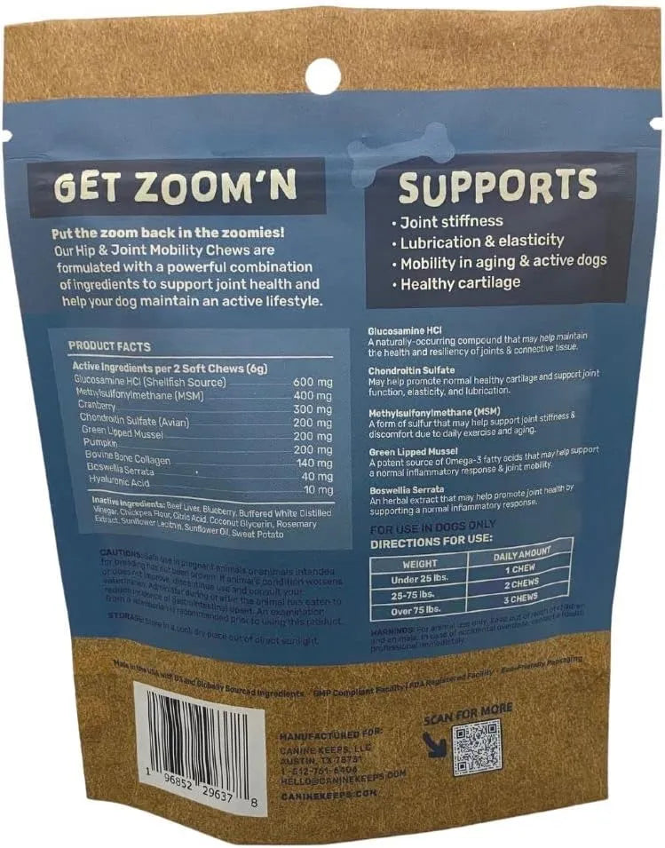 CANINE KEEPS - Canine Keeps Dog Hip and Joint Supplement 90 Masticables - The Red Vitamin MX - Cuidado De Cadera Y Articulaciones Para Perros - {{ shop.shopifyCountryName }}