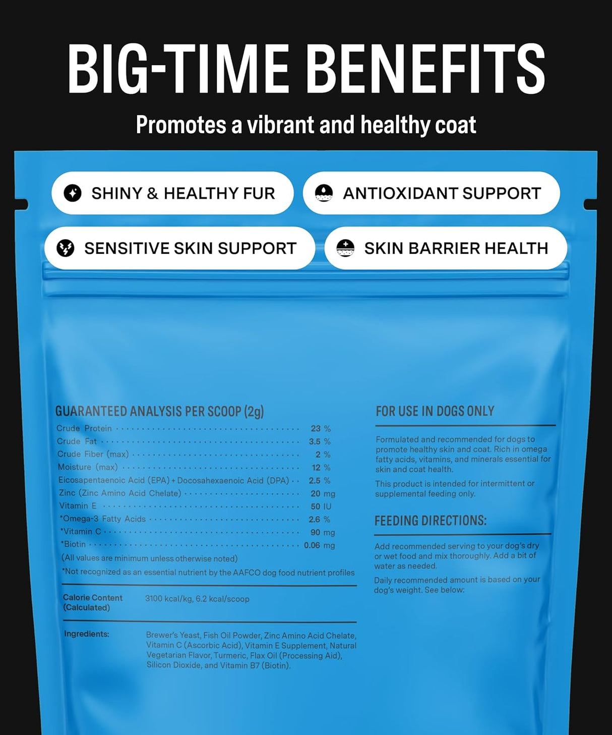 Fi Skin & Coat Powder Food Topper 90 Servicios 180Gr.