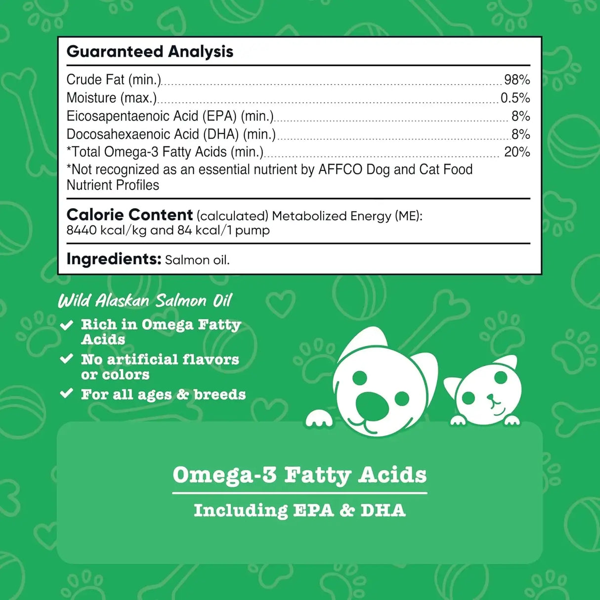 NUTRICOST - Nutricost Pets Wild Alaskan Salmon Oil for Dogs and Cats 32 Fl.Oz. - The Red Vitamin MX - Aceite De Pescado Para Perros - {{ shop.shopifyCountryName }}