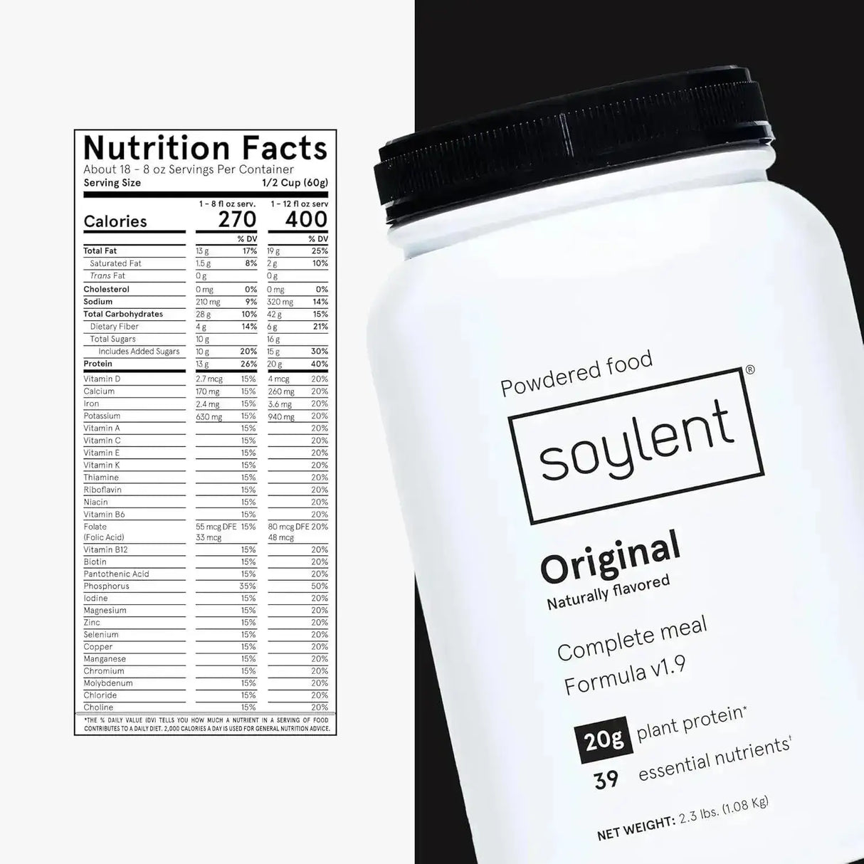 SOYLENT - Soylent Complete Nutrition Meal Replacement Protein Powder Original 1.08 Kg. - The Red Vitamin MX - Suplementos Alimenticios - {{ shop.shopifyCountryName }}