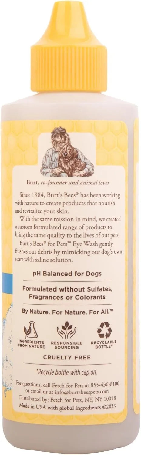 BURT'S BEES - Burt's Bees for Pets Eye Wash with Saline Solution for Dogs 4 Fl.Oz. - The Red Vitamin MX - Cuidado De Los Ojos De Los Perros - {{ shop.shopifyCountryName }}