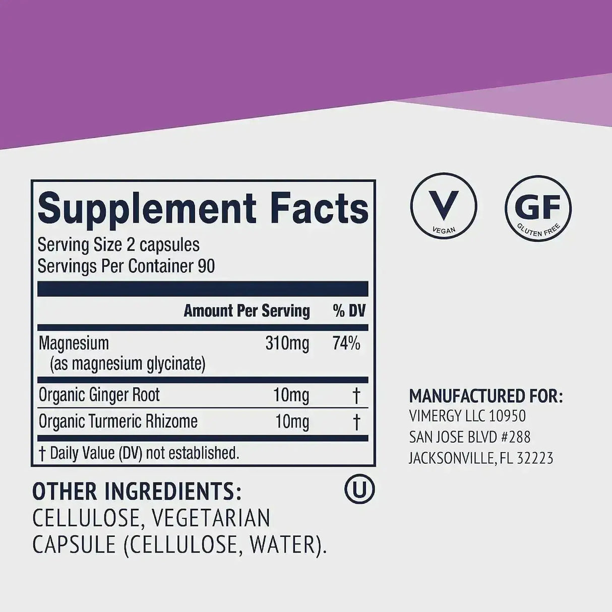 VIMERGY - Vimergy Magnesium Glycinate 180 Capsulas - The Red Vitamin MX - Suplementos Alimenticios - {{ shop.shopifyCountryName }}