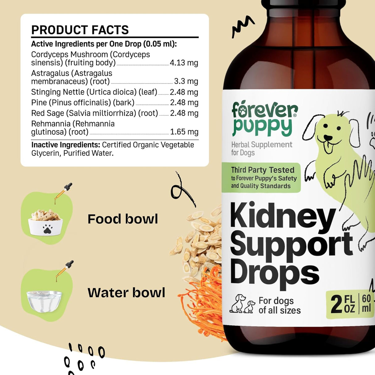 FOREVER PUPPY - Forever Puppy Kidney Support Drops for Dogs 2 Fl.Oz. - The Red Vitamin MX - Suplementos Herbales Para Perros - {{ shop.shopifyCountryName }}