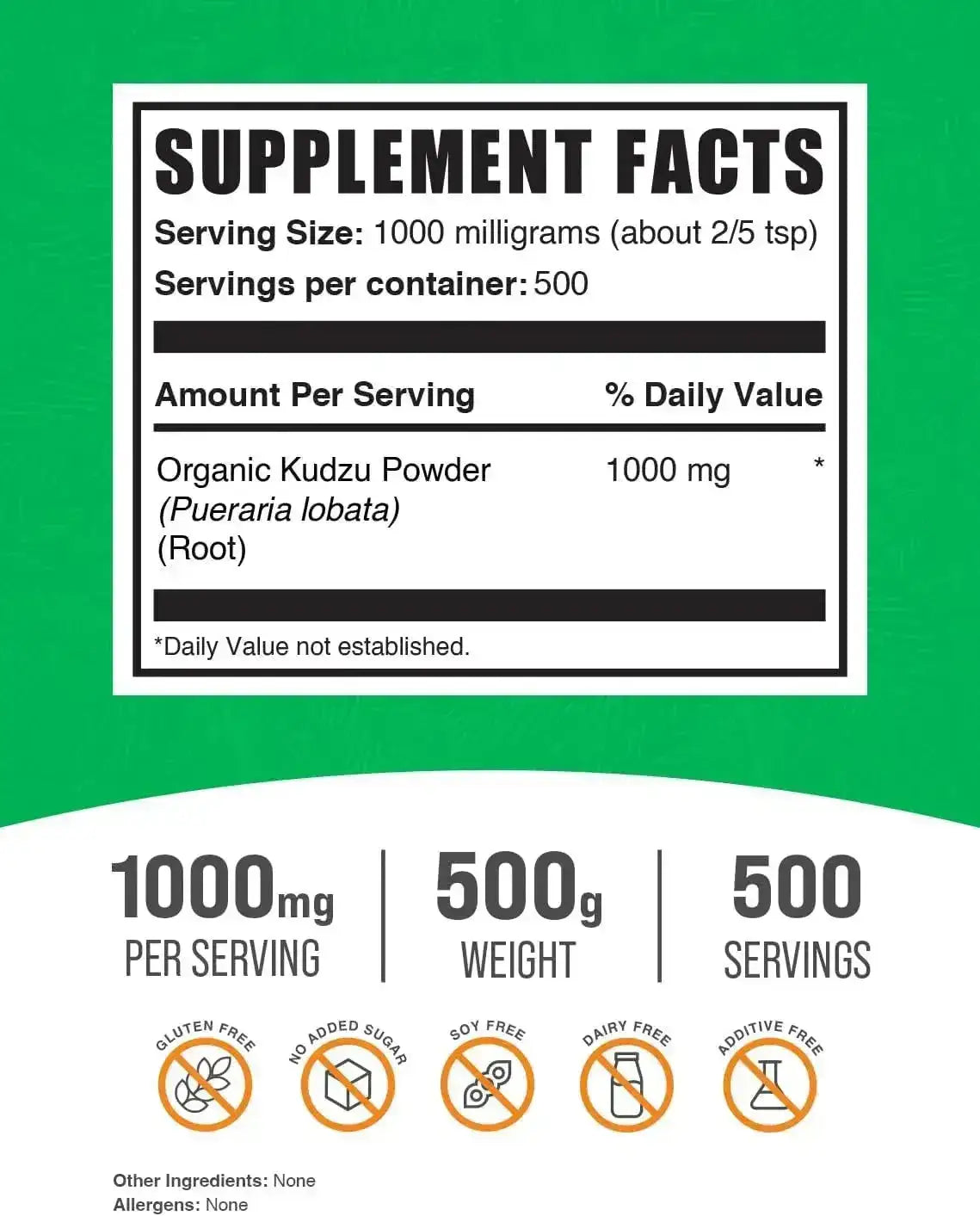 BULK SUPPLEMENTS - Bulk Supplements Organic Kudzu Powder 500Gr. - The Red Vitamin MX - Suplementos Alimenticios - {{ shop.shopifyCountryName }}