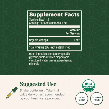 GLOBAL HEALING CENTER - Global Healing Center Organic Moringa Oleifera Extract Liquid Drops 2 Fl.Oz. - The Red Vitamin MX - Suplementos Alimenticios - {{ shop.shopifyCountryName }}