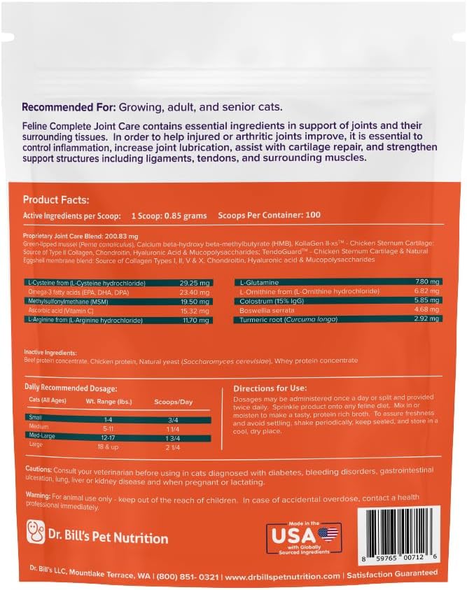 Dr. Bill’s Feline Complete Joint Care 85Gr.