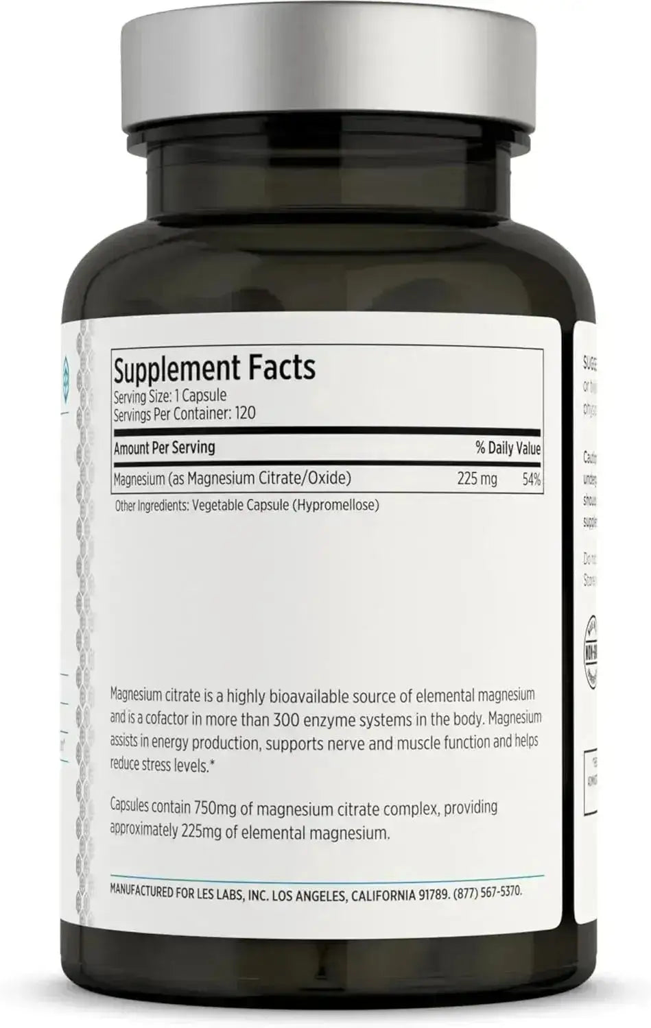 LES LABS - LES Labs Magnesium Citrate 120 Capsulas - The Red Vitamin MX - Suplementos Alimenticios - {{ shop.shopifyCountryName }}