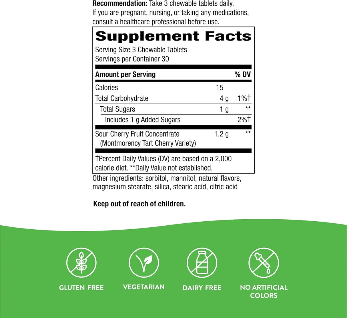 NATURE'S WAY - Nature's Way Tart Cherry Ultra Chewables 1200Mg. 90 Tabletas Masticables - The Red Vitamin MX - Suplementos Alimenticios - {{ shop.shopifyCountryName }}