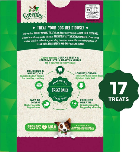 GREENIES - Greenies Weight Management Large Natural Dog Dental Care Chews 17 Piezas - The Red Vitamin MX - Cuidado Dental Para Perros - {{ shop.shopifyCountryName }}