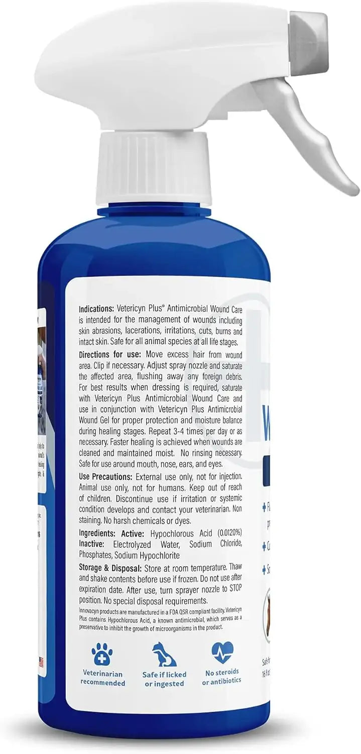 VETERICYN - Vetericyn Plus Dog Wound Care Spray 16 Fl.Oz. - The Red Vitamin MX - Remedios Para La Picazón De Perros - {{ shop.shopifyCountryName }}