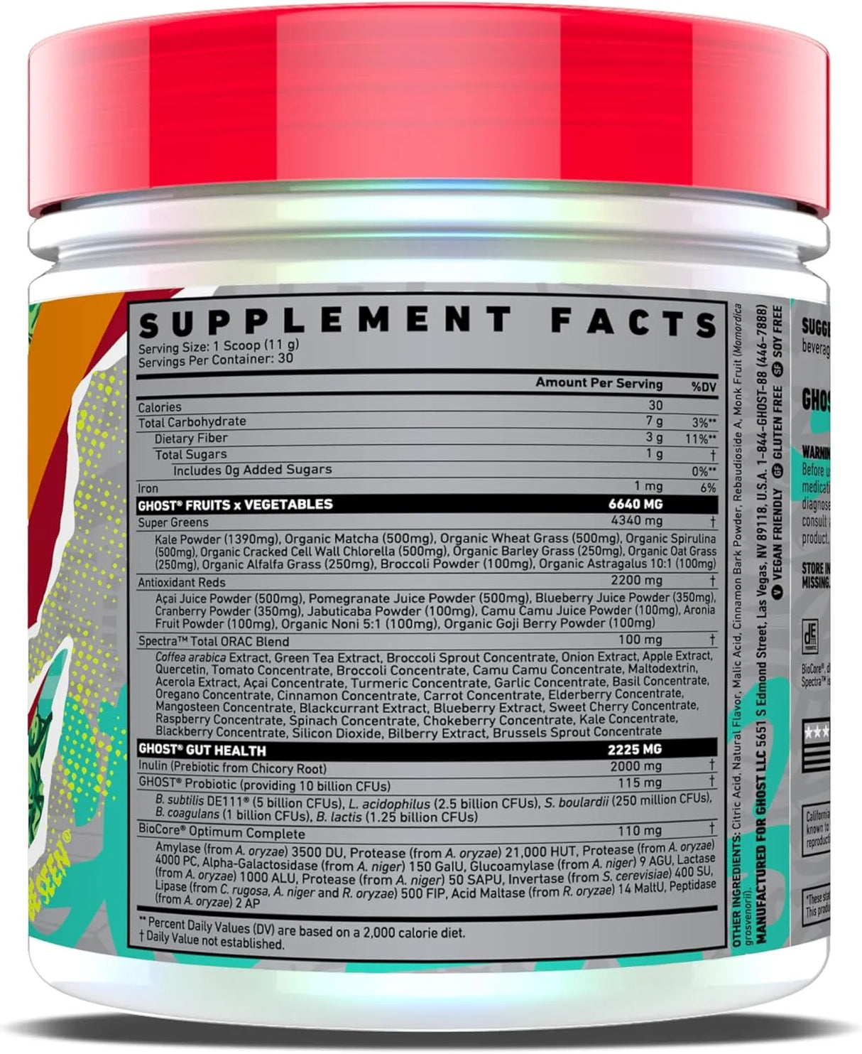 GHOST - GHOST Greens Powder 30 Servicios Apple Cider 330Gr. - The Red Vitamin MX - Suplementos Alimenticios - {{ shop.shopifyCountryName }}