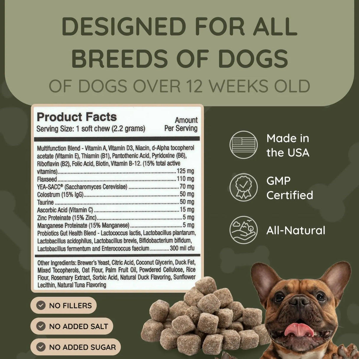 ASHER HOUSE WELLNESS - ASHER HOUSE WELLNESS Dog Multivitamin Chews 120 Masticables - The Red Vitamin MX - Multivitamínicos Para Perros - {{ shop.shopifyCountryName }}