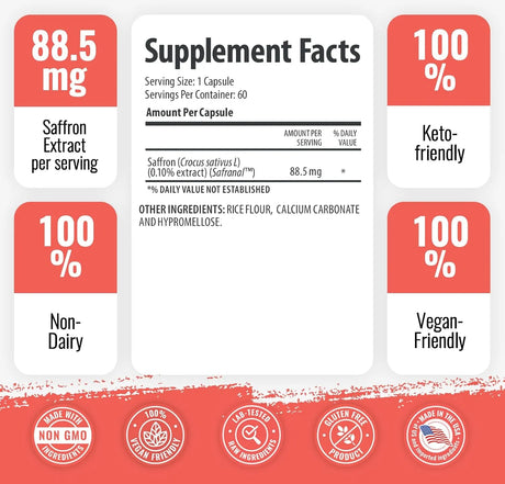 1 BODY - 1 Body Saffron Extract 88.5Mg. 60 Capsulas - The Red Vitamin MX - Suplementos Alimenticios - {{ shop.shopifyCountryName }}