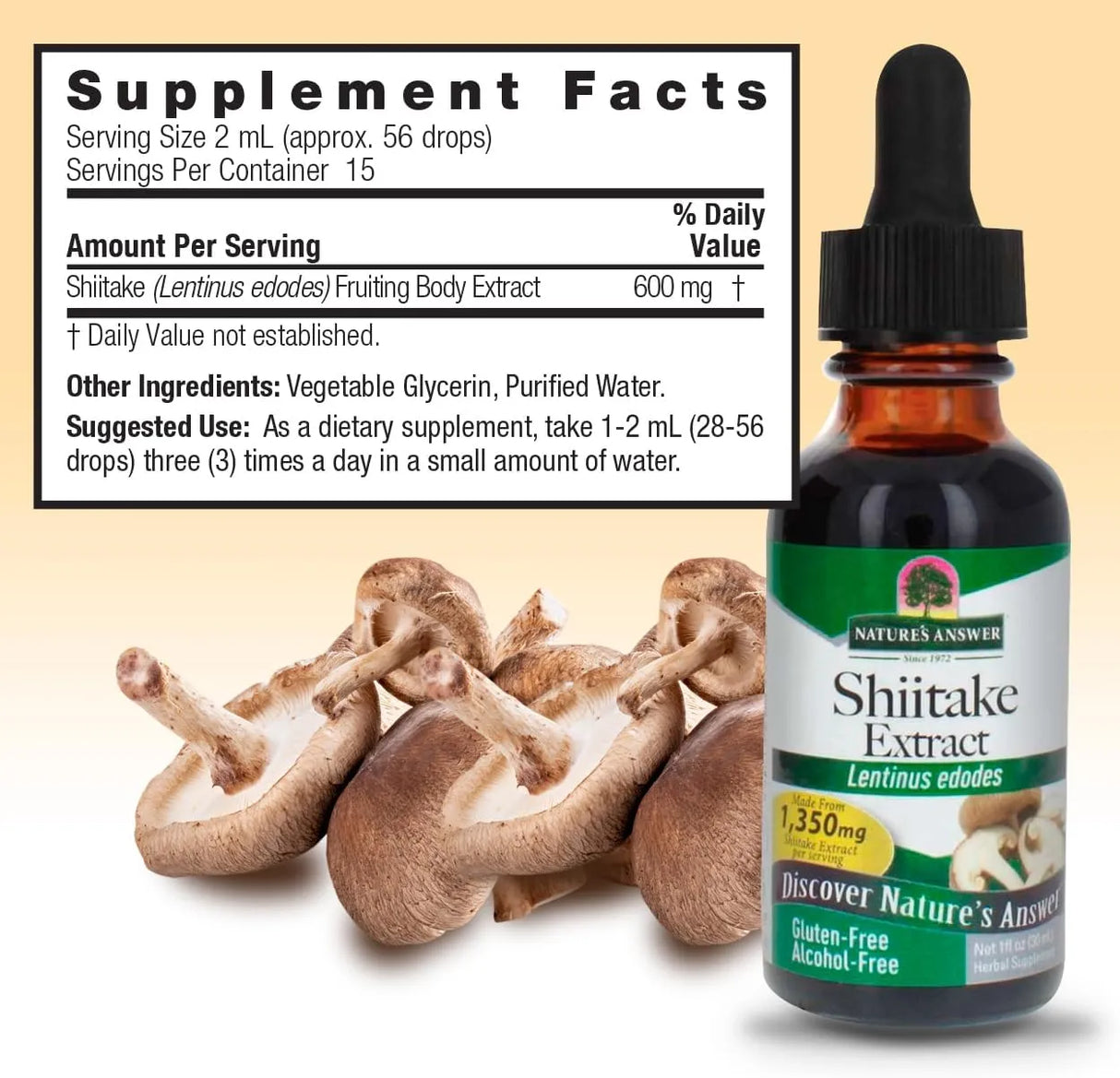 NATURE´S ANSWER - Nature's Answer Shiitake Mushroom Extract 1 Fl.Oz. - The Red Vitamin MX - Suplementos Alimenticios - {{ shop.shopifyCountryName }}