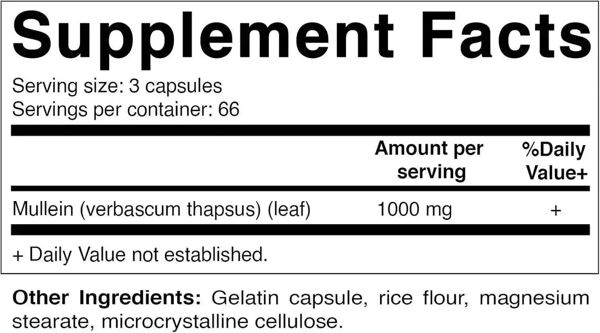 VITAMATIC - Vitamatic Mullein Leaf 1000Mg. 200 Capsulas - The Red Vitamin MX - Suplementos Alimenticios - {{ shop.shopifyCountryName }}