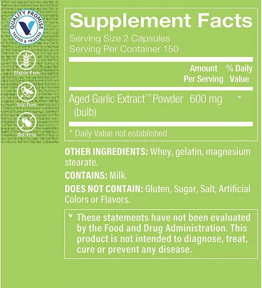 THE VITAMIN SHOPPE - The Vitamin Shoppe Odorless Aged Garlic Extract 600Mg. 300 Capsulas - The Red Vitamin MX - Suplementos Alimenticios - {{ shop.shopifyCountryName }}
