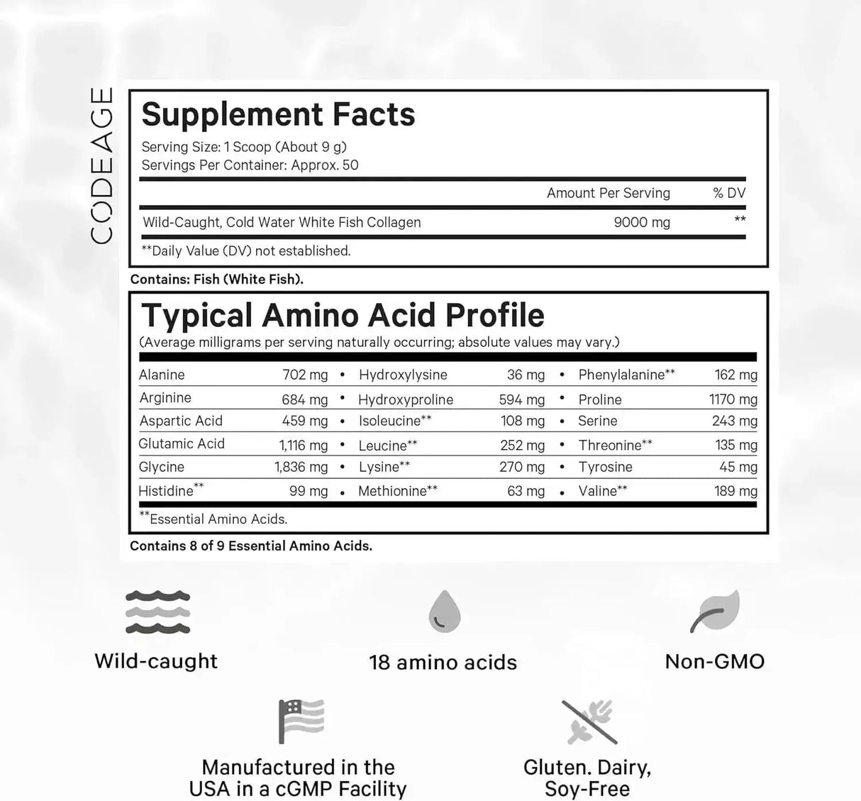 CODEAGE - Codeage Marine Collagen Powder 450Gr. - The Red Vitamin MX - Suplementos Alimenticios - {{ shop.shopifyCountryName }}