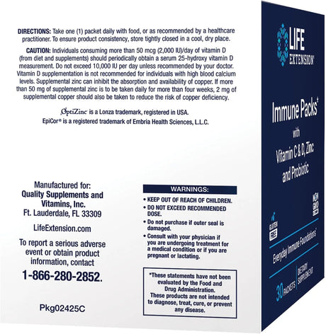 LIFE EXTENSION - Life Extension Immune Packs with Vitamin C & D Zinc and Probiotic 30 Paquetes - The Red Vitamin MX - Suplementos Alimenticios - {{ shop.shopifyCountryName }}