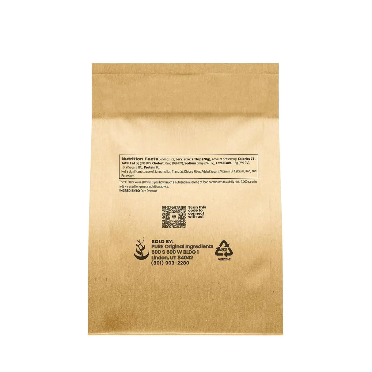 PURE ORIGINAL INGREDIENTS - Pure Original Ingredients Dextrose 453Gr. - The Red Vitamin MX - Suplementos Alimenticios - {{ shop.shopifyCountryName }}