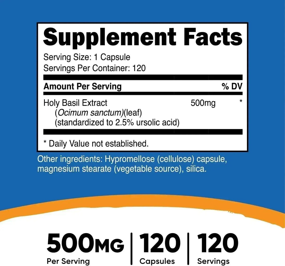 NUTRICOST - Nutricost Holy Basil 500Mg. 120 Capsulas - The Red Vitamin MX - Suplementos Alimenticios - {{ shop.shopifyCountryName }}