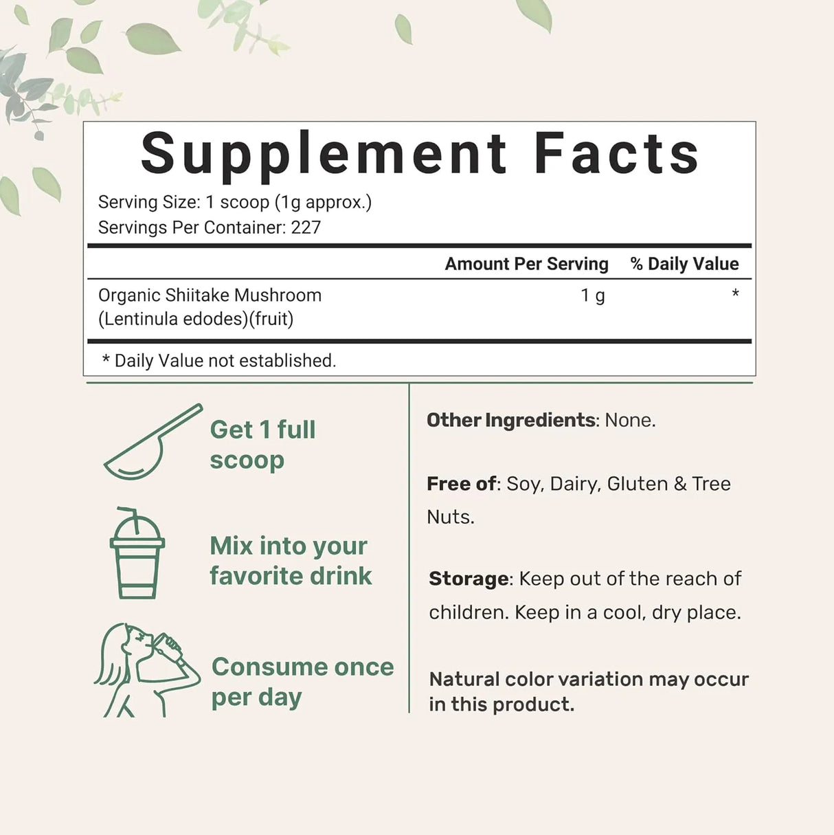 MICRO INGREDIENTS - Micro Ingredients Organic Shiitake Mushrooms Powder 227Gr. - The Red Vitamin MX - Suplementos Alimenticios - {{ shop.shopifyCountryName }}