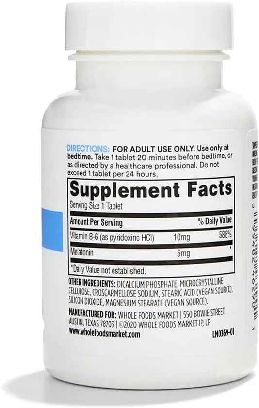 365 - 365 by Whole Foods Market Melatonin 5Mg. 60 Tabletas 2 Pack - The Red Vitamin MX - Suplementos Alimenticios - {{ shop.shopifyCountryName }}