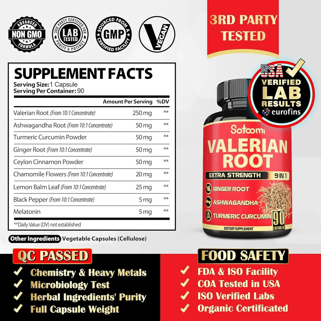 SATOOMI - Satoomi Valerian Root 90 Capsulas - The Red Vitamin MX - Suplementos Alimenticios - {{ shop.shopifyCountryName }}