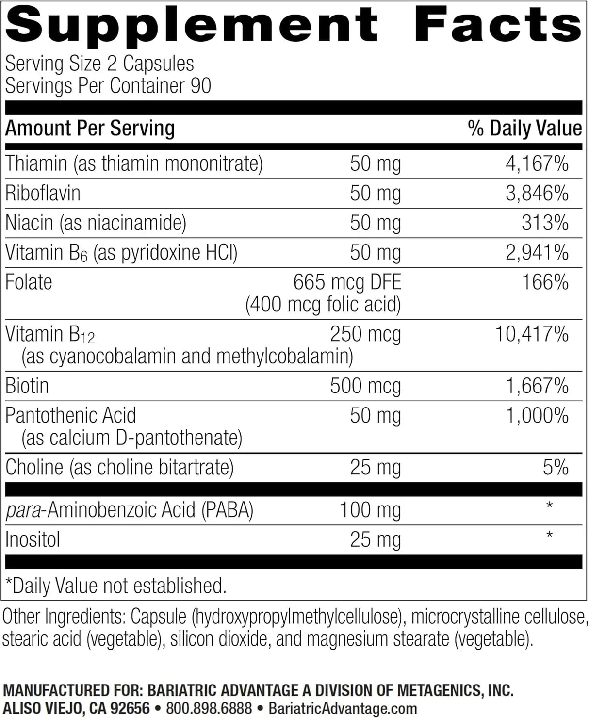 BARIATRIC FUSION - Bariatric Advantage B-50 Complex with Active B12 180 Capsulas - The Red Vitamin MX - Suplementos Alimenticios - {{ shop.shopifyCountryName }}
