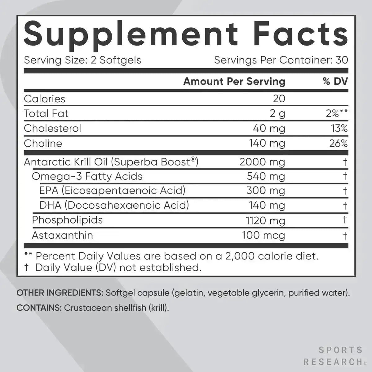 SPORTS RESEARCH - Sports Research Antarctic Krill Oil 2000Mg. 60 Capsulas Blandas - The Red Vitamin MX - Suplementos Alimenticios - {{ shop.shopifyCountryName }}