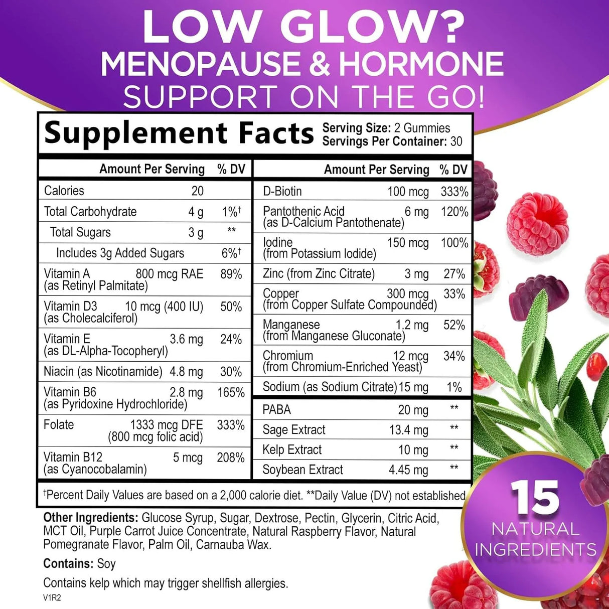 NATURE'S GLOW - Nature's Glow Menopause Support Gummies 60 Gomitas - The Red Vitamin MX - Suplementos Alimenticios - {{ shop.shopifyCountryName }}