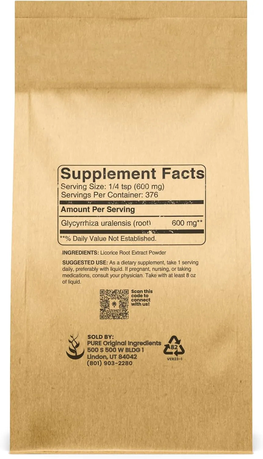 PURE ORIGINAL INGREDIENTS - Pure Original Ingredients Licorice Extract Powder 226Gr. - The Red Vitamin MX - Suplementos Alimenticios - {{ shop.shopifyCountryName }}