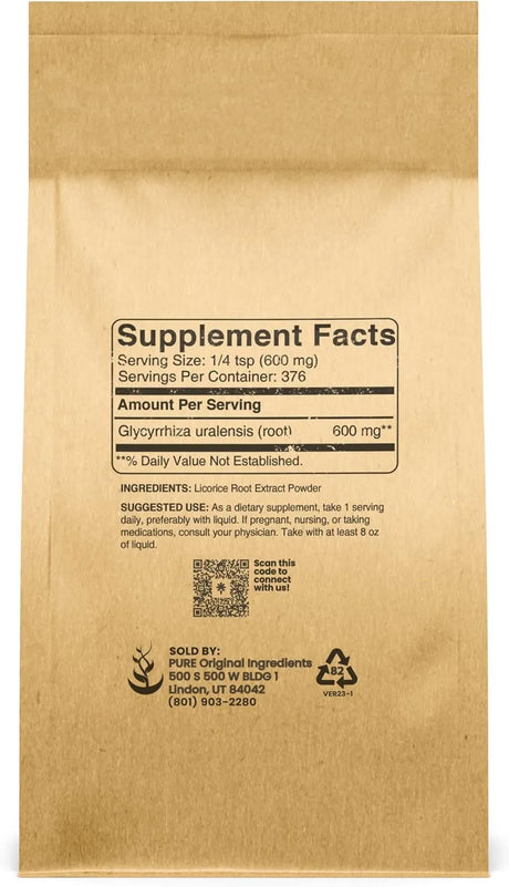 PURE ORIGINAL INGREDIENTS - Pure Original Ingredients Licorice Extract Powder 226Gr. - The Red Vitamin MX - Suplementos Alimenticios - {{ shop.shopifyCountryName }}