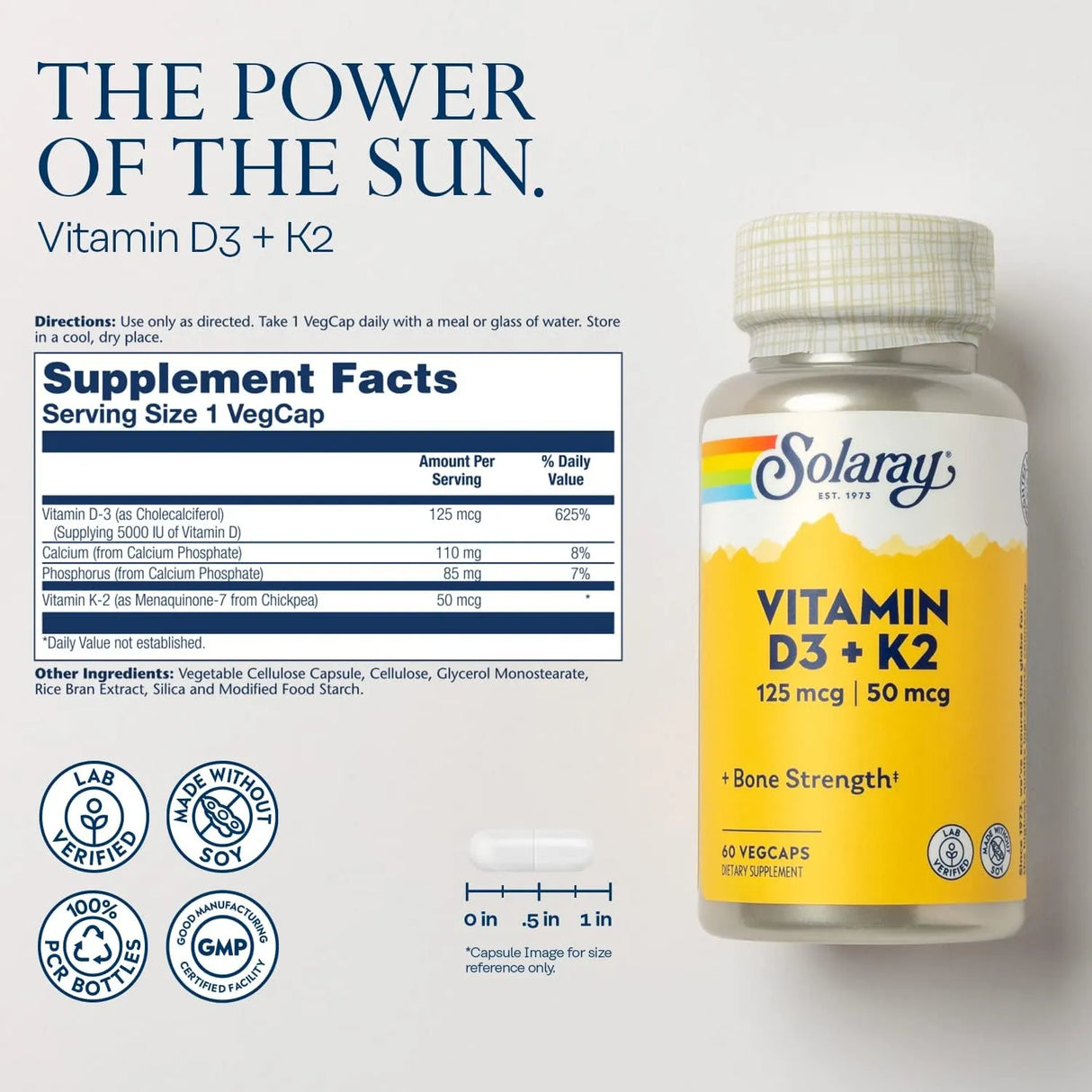 SOLARAY - SOLARAY Vitamin D3 K2 60 Capsulas - The Red Vitamin MX - Suplementos Alimenticios - {{ shop.shopifyCountryName }}