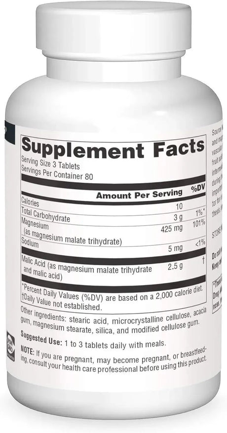 SOURCE NATURALS - Source Naturals Malic Acid 2,500Mg. 240 Tabletas - The Red Vitamin MX - Suplementos Alimenticios - {{ shop.shopifyCountryName }}