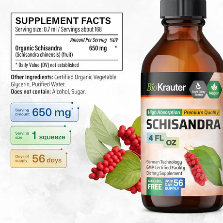 BIOKRAUTER - BIO KRAUTER Schisandra Berry Drops 4 Fl.Oz. - The Red Vitamin MX - Suplementos Alimenticios - {{ shop.shopifyCountryName }}