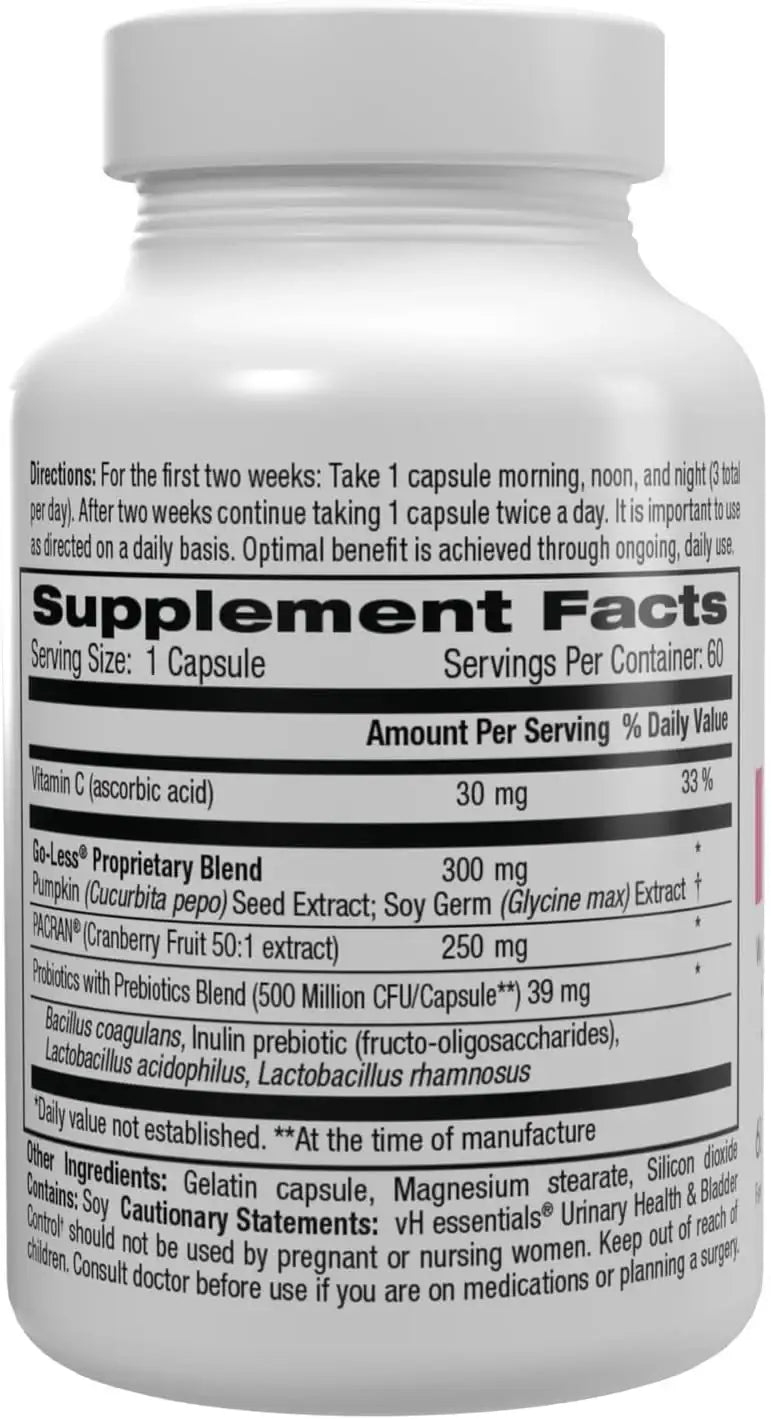 VH ESSENTIALS - vH essentials Urinary Health & Bladder Control 60 Capsulas - The Red Vitamin MX - Relajantes Para Perros - {{ shop.shopifyCountryName }}