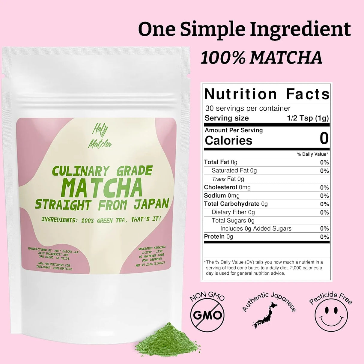 HOLY MATCHA - Holy Matcha Ceremonial Green Tea Powder 100Gr. - The Red Vitamin MX - Suplementos Alimenticios - {{ shop.shopifyCountryName }}