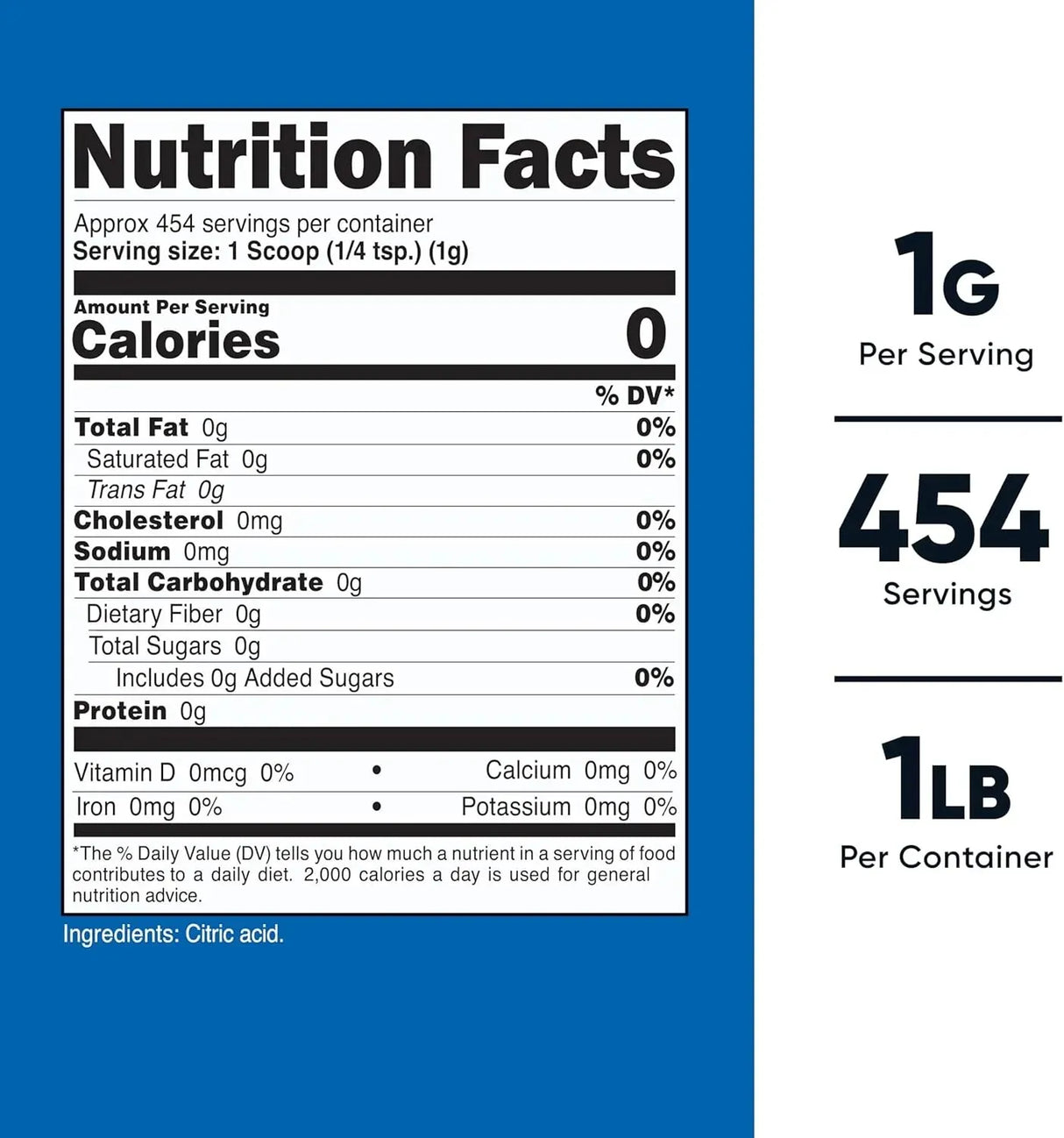 NUTRICOST - Nutricost Citric Acid Powder 454Gr. - The Red Vitamin MX - Suplementos Alimenticios - {{ shop.shopifyCountryName }}