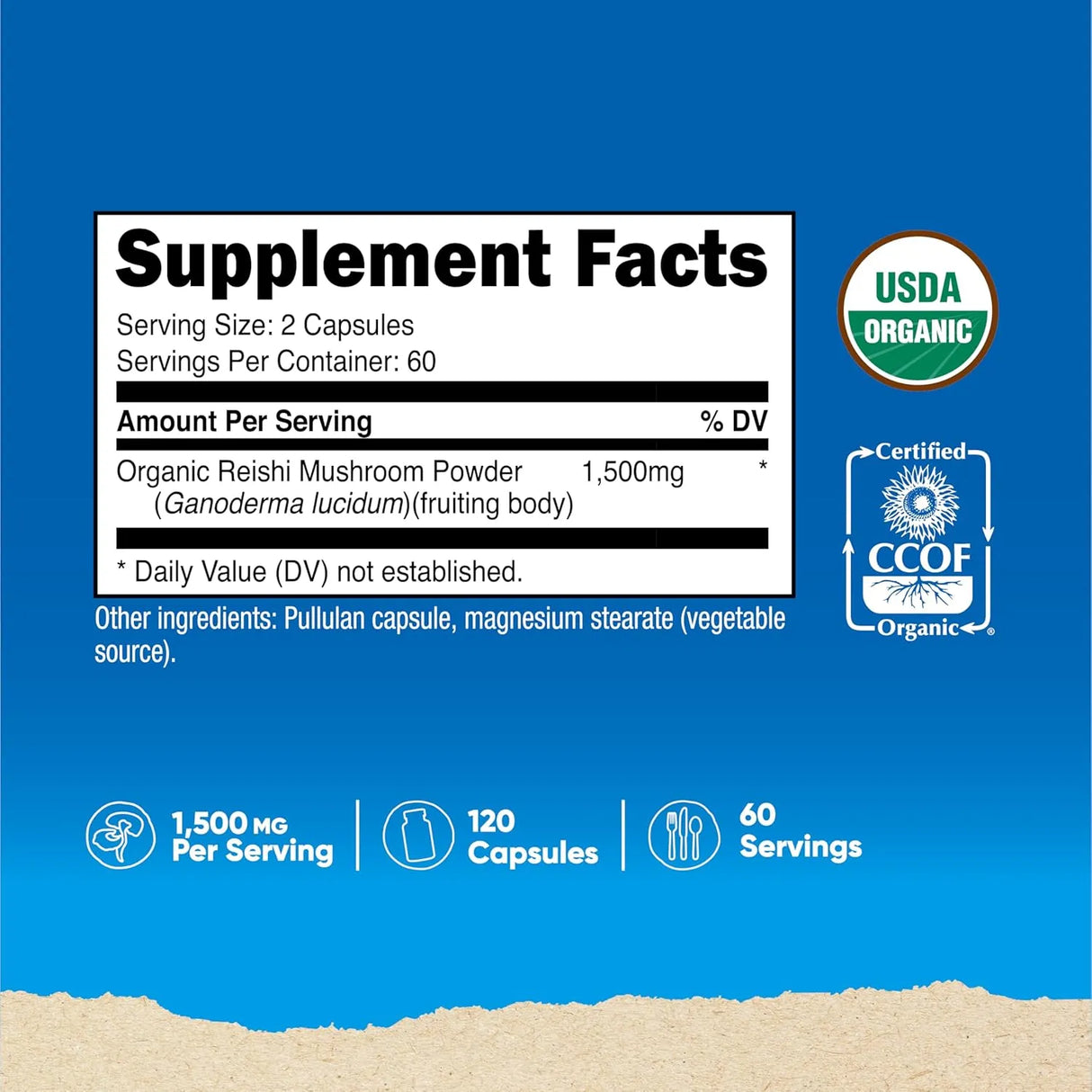 NUTRICOST - Nutricost Reishi Mushroom 1500Mg. 120 Capsulas - The Red Vitamin MX - Suplementos Alimenticios - {{ shop.shopifyCountryName }}