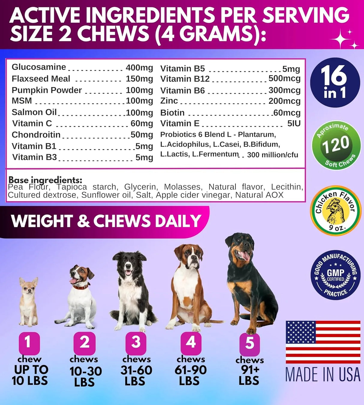 PAWIOUS - Pawious Dog 16 in 1 Multivitamin Chewable with Glucosamine 120 Masticables - The Red Vitamin MX - Multivitamínicos Para Perros - {{ shop.shopifyCountryName }}