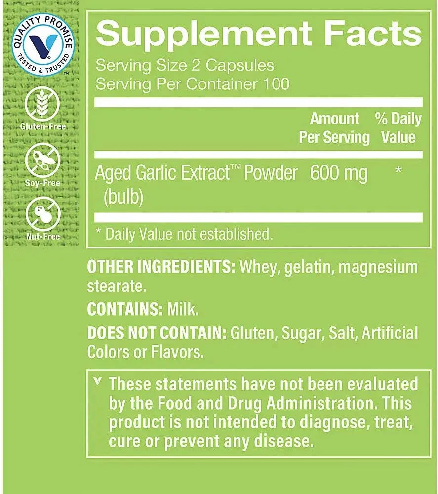 THE VITAMIN SHOPPE - The Vitamin Shoppe Odorless Aged Garlic Extract 600Mg. 200 Capsulas - The Red Vitamin MX - Suplementos Alimenticios - {{ shop.shopifyCountryName }}