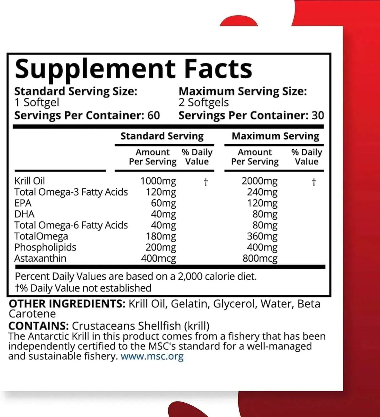 PURITY LABS - Purity Labs Antarctic Krill Oil 2000Mg. 60 Capsulas Blandas - The Red Vitamin MX - Suplementos Alimenticios - {{ shop.shopifyCountryName }}