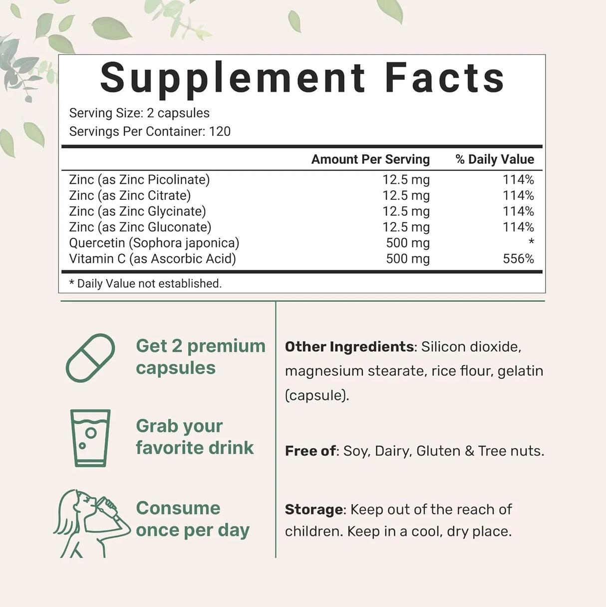 MICRO INGREDIENTS - Micro Ingredients Quercetin with Vitamin C and Zinc 240 Capsulas - The Red Vitamin MX - Suplementos Alimenticios - {{ shop.shopifyCountryName }}