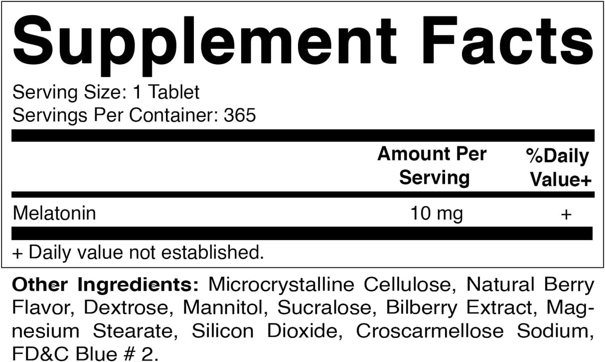 VITAMATIC - Vitamatic Melatonin 10Mg. 365 Tabletas - The Red Vitamin MX - Suplementos Alimenticios - {{ shop.shopifyCountryName }}