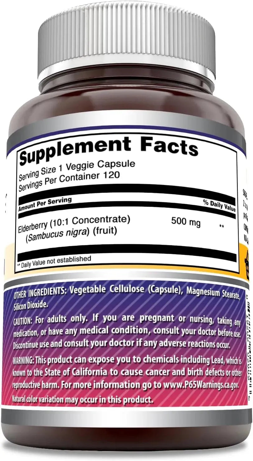 AMAZING FORMULAS - Amazing Formulas Elderberry 500Mg. 120 Capsulas - The Red Vitamin MX - Suplementos Alimenticios - {{ shop.shopifyCountryName }}