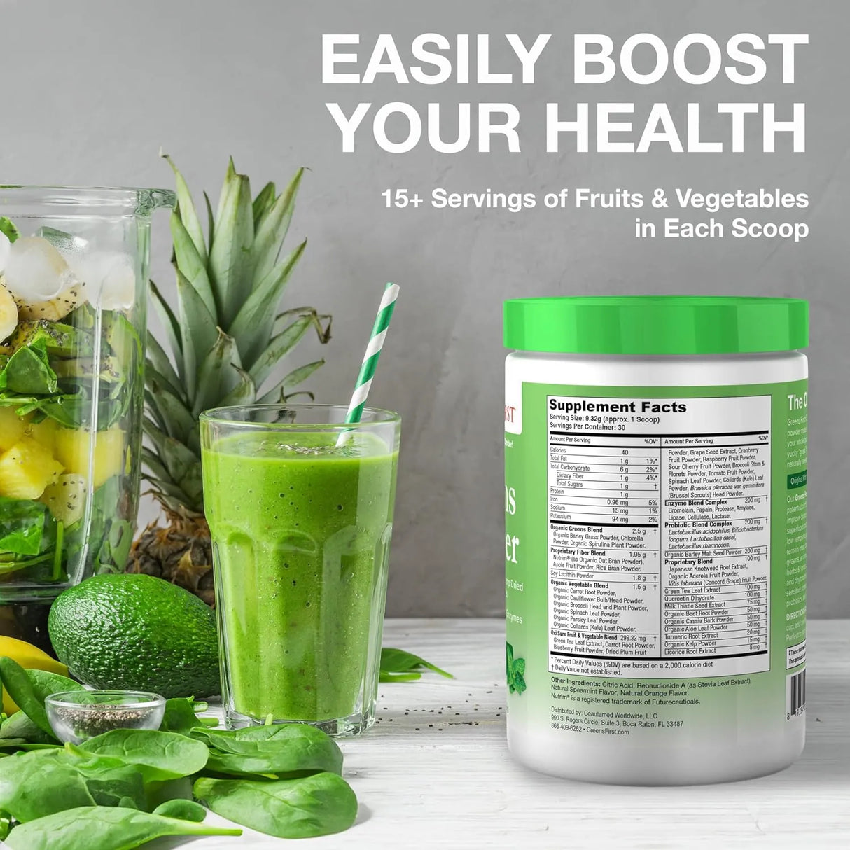 GREENS FIRST - Greens First Original Greens Powder 30 Servicios Mint 279Gr. - The Red Vitamin MX - Suplementos Alimenticios - {{ shop.shopifyCountryName }}