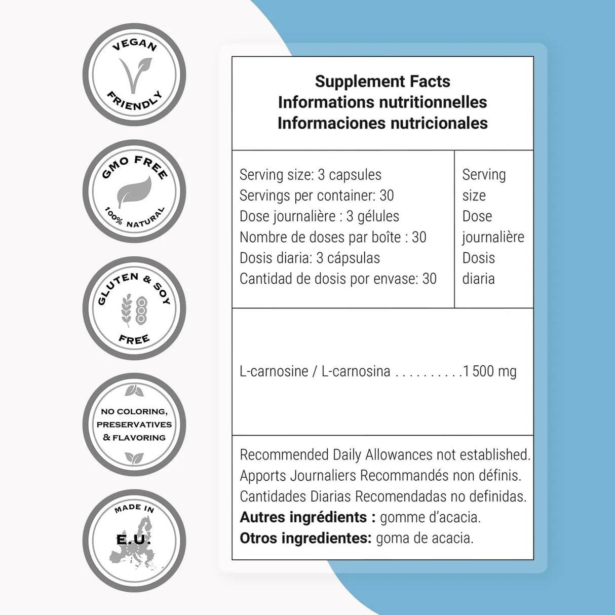 SUPERSMART - Supersmart Carnosine 1500Mg. 90 Capsulas - The Red Vitamin MX - Suplementos Alimenticios - {{ shop.shopifyCountryName }}