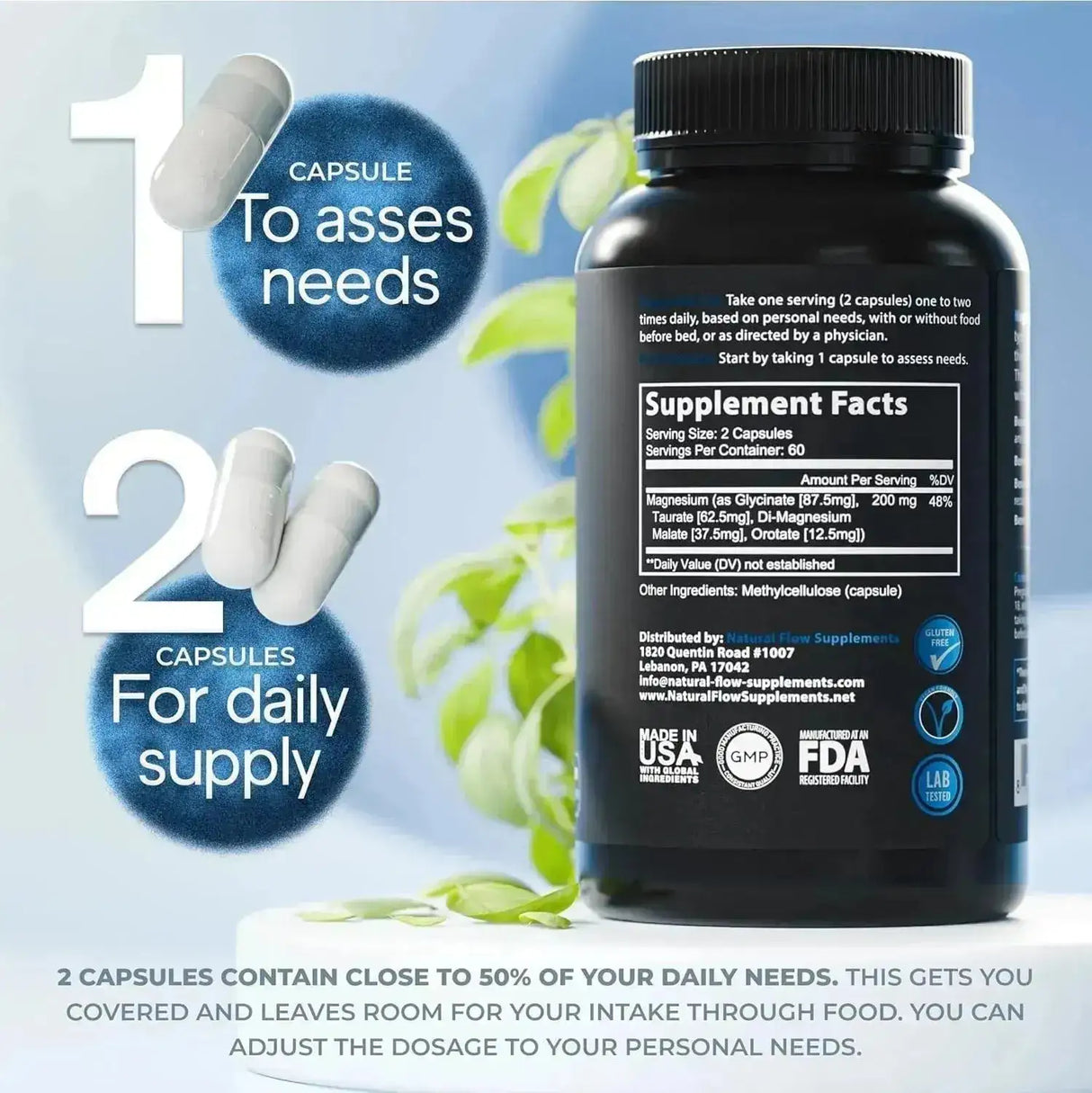 NATURAL FLOW - Natural Flow 4X Magnesium 120 Capsulas - The Red Vitamin MX - Suplementos Alimenticios - {{ shop.shopifyCountryName }}