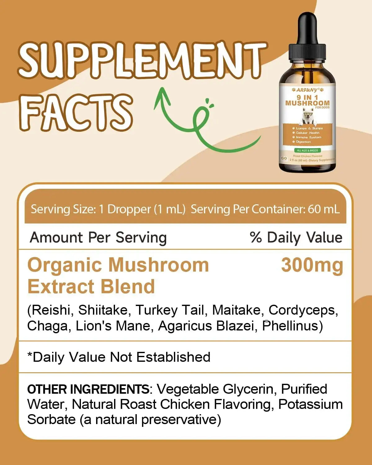 SANTKOL - SANTKOL 9 in 1 Mushroom Supplement for Dogs 60Ml. - The Red Vitamin MX - Suplementos Herbales Para Perros - {{ shop.shopifyCountryName }}